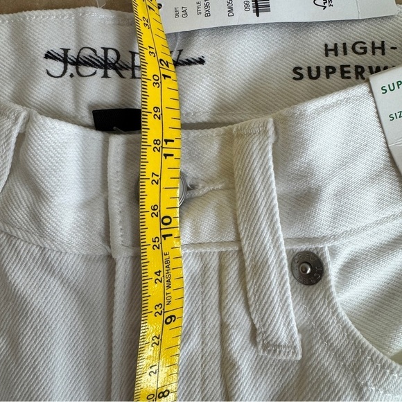 J Crew High Rise Super Wide Leg Jean in White Denim Womens Size 24 NEW - Picture 8 of 15